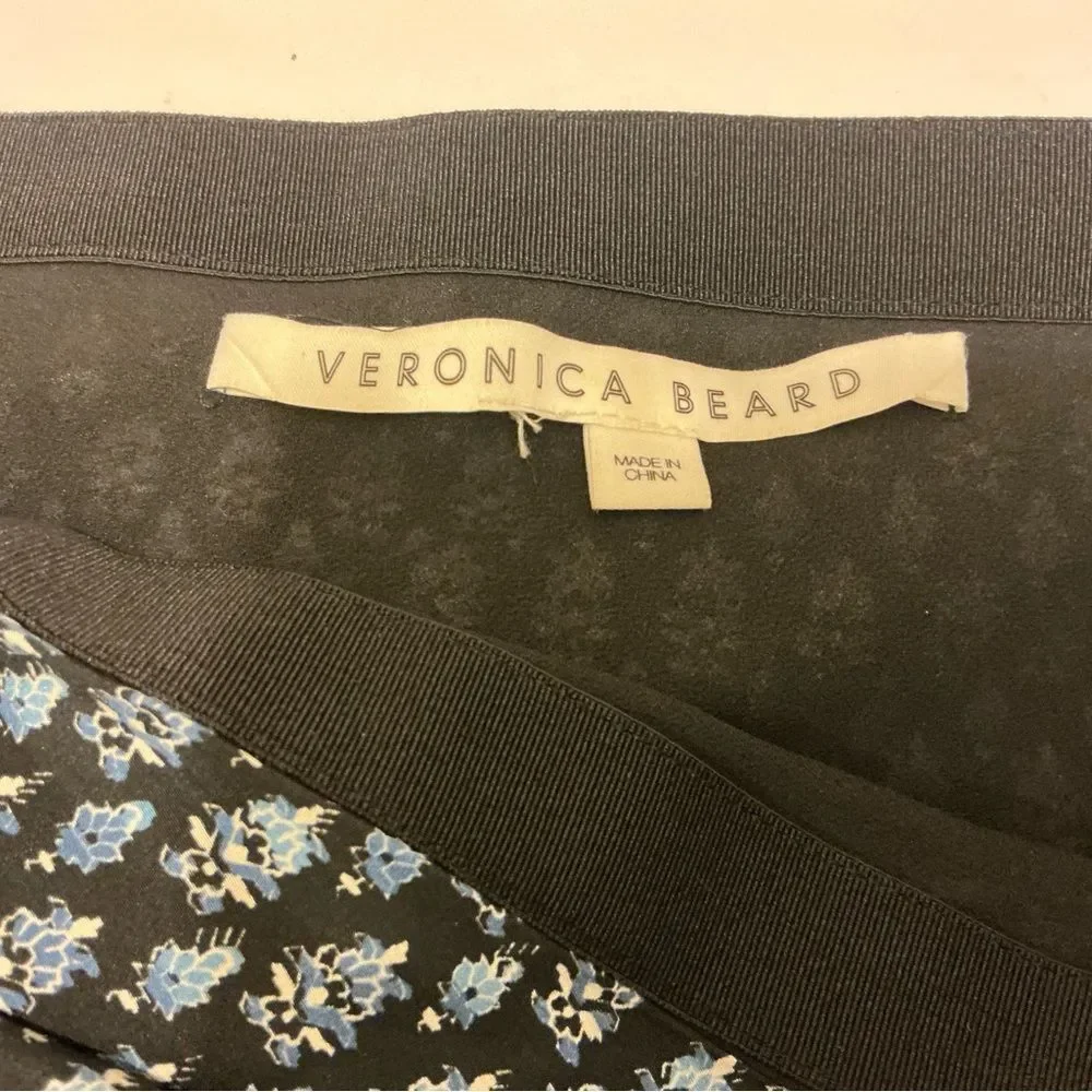 Veronica beard violet ruched paisley mini skirt size 4 - Picture 5 of 6